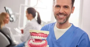 A full mouth bridge refers to a comprehensive dental prosthetic that replaces all missing or severely damaged teeth across the upper and/or lower jaw.