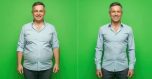 An apron belly refers to the excess skin and fat that hangs down from the abdomen, resembling an apron.